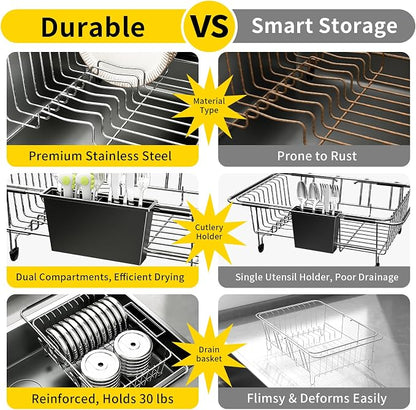 PureBox Expandable Over The Sink Dish Drying Rack - Image 5