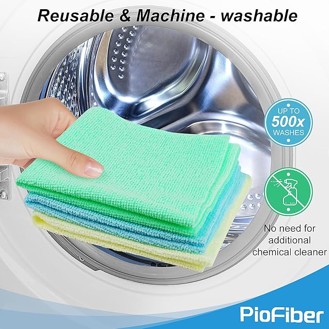 Shop Towels – 20 Pack Edgeless Microfiber Cleaning Cloths, Reusable Towels - Image 8