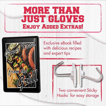 KITCHEN PERFECTION S Silicone Smoker Oven Gloves - Image 3