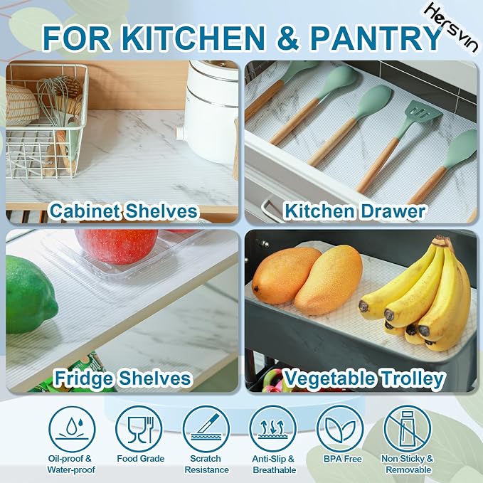 Shelf Liners 14 in x 20 ft EVA Drawer Mats, Non-Adhesive Cupboard Protector - Image 4