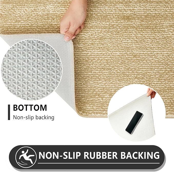 REFETONE Indoor Doormat, Front Door Mat 24"x36" Absorbent Rubber Backing Non - Image 5