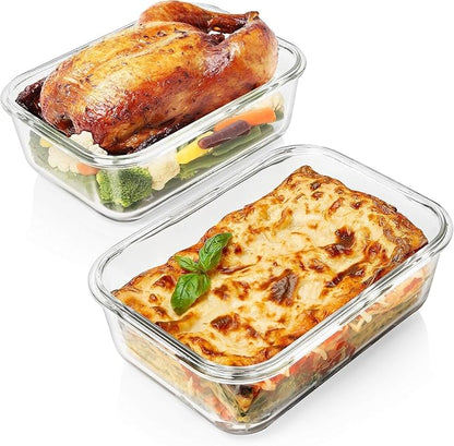 Razab 4 PC 1860ml / 63 Oz / 8 Cups Large Glass Food Storage Containers - Image 8
