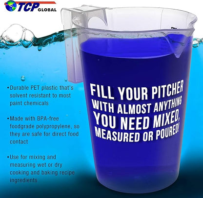 TCP Global 2 Liter Plastic Graduated Measuring and Mixing Pitcher - Image 5