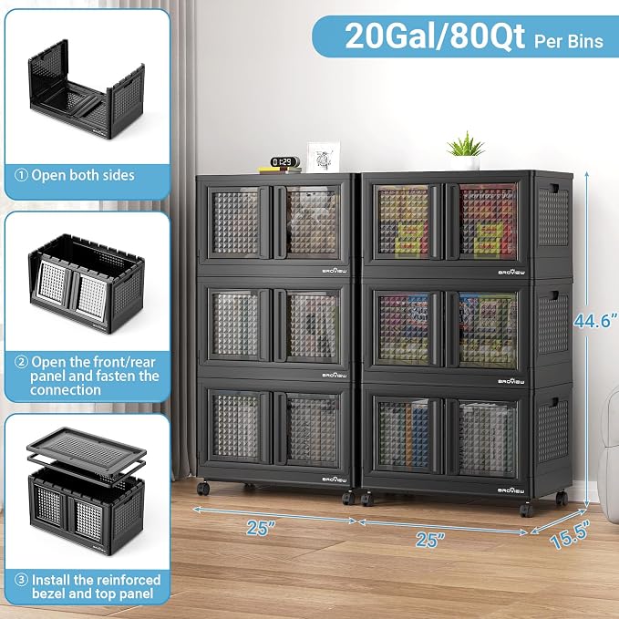 BROVIEW 600 Qt Stackable Storage Bins - Image 2