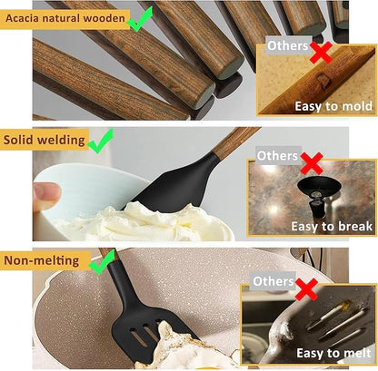Silicone Cooking Utensil Set, Umite Chef 8-Piece Kitchen Utensils Set - Image 6