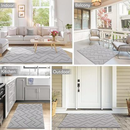 hicorfe Indoor Doormat, Front Back Door Mat TPR Backing Non Slip Mats 20"x31.5" - Image 7
