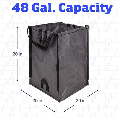 DURASACK Heavy Duty Home and Yard Bags 48-Gallon Reusable Self-Standing Lawn - Image 7