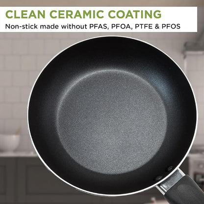 Ecolution Easy Clean Ceramic Nonstick Cookware Set, Dishwasher Safe Kitchen - Image 3