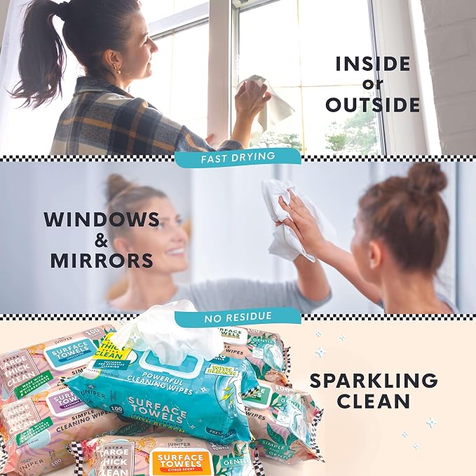 6 Packs Surface Cleaning Wipes Bleach Free, Thick & Large Dispose, All-Purpose - Image 5