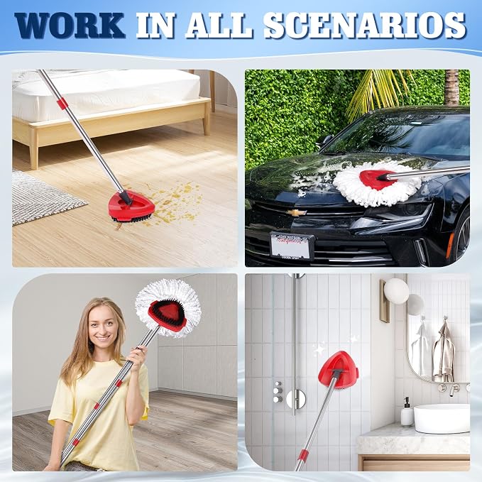 4 Pack Spin Mop Replacements Head Compatible - Image 6