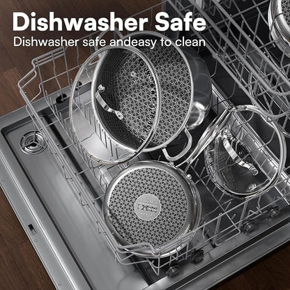 Non Stick Frying Pans with lid, 10 inch Hybrid Frying Pans Nonstick, non stick - Image 7