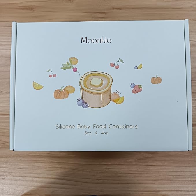 Moonkie Silicone Baby Food Containers | 8oz/4 oz Baby Food Storage Jars - Image 11