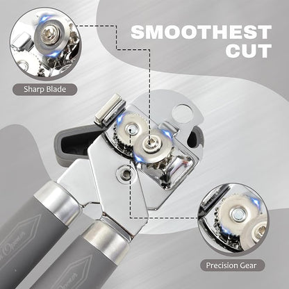 Manual Can Opener with Magnet, Heavy Duty Hand Can and Bottle Opener with - Image 3