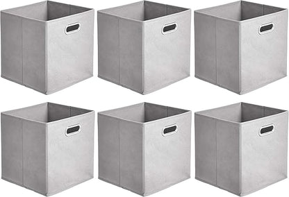 Amazon Basics Collapsible Cube Storage Organizer Bins, 10.5 x 10.5 x 11 inches by AmazonBasics