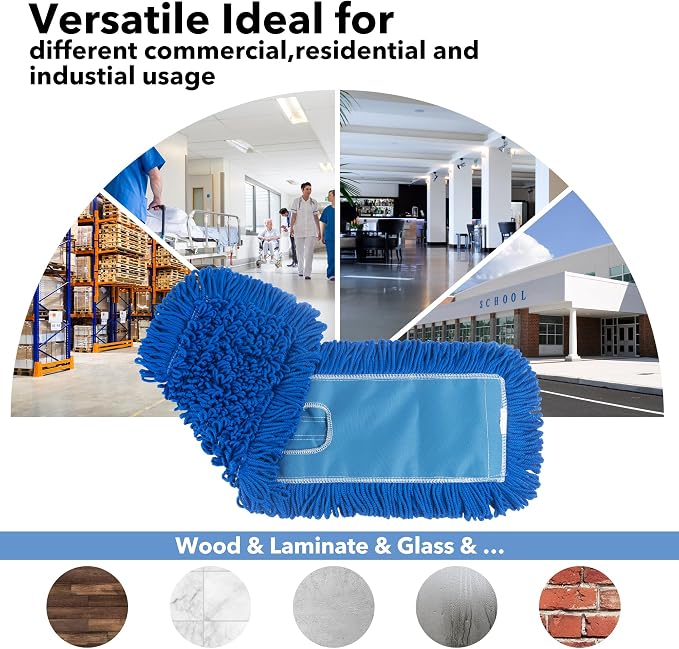 Matthew 36'' Microfiber Loop Dust Mop Washable Commercial&Residential Heavy - Image 3