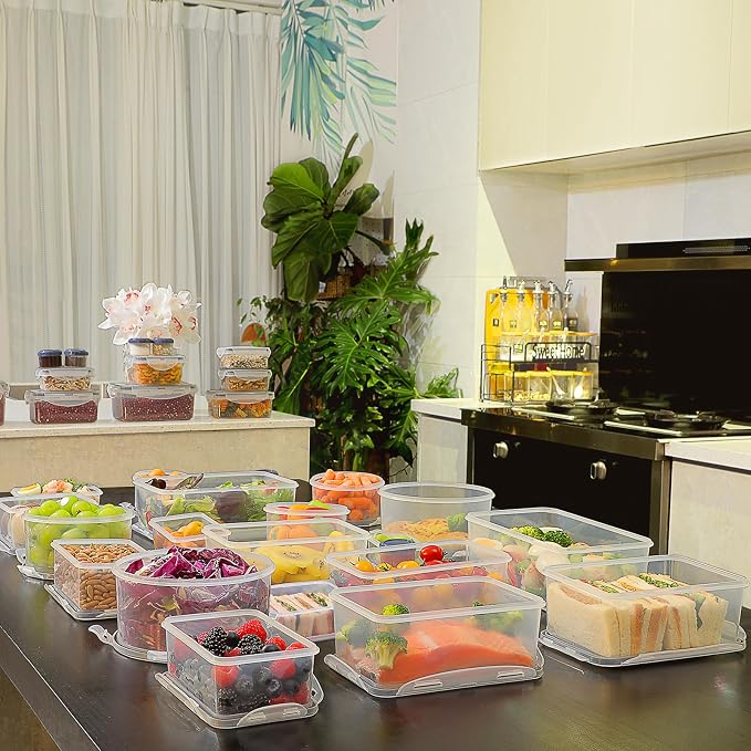 50 PCS Food Storage Containers Set, Plastic Food Containers - Image 6
