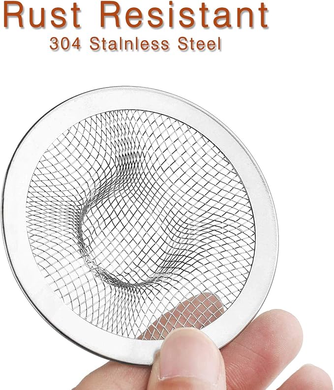 4pcs Heavy Duty Stainless Steel Slop Basket Filter Trap, 3.54" Top / 1.65" Mesh - Image 7