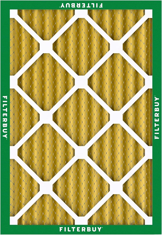 Filterbuy 15x20x2 Air Filter MERV 11 (MPR 1200) Allergen Defense Replacement (4-Pack), Electrostatic Pleated HVAC AC Furnace Filters, Made in USA (Actual Size: 14.50 x 19.50 x 1.75)