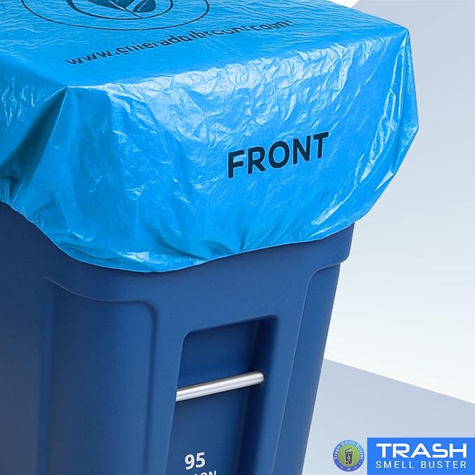 Outdoor Trash Can Odor Eliminator Cover Lemon Scented Durable Elastic Bag - Image 5