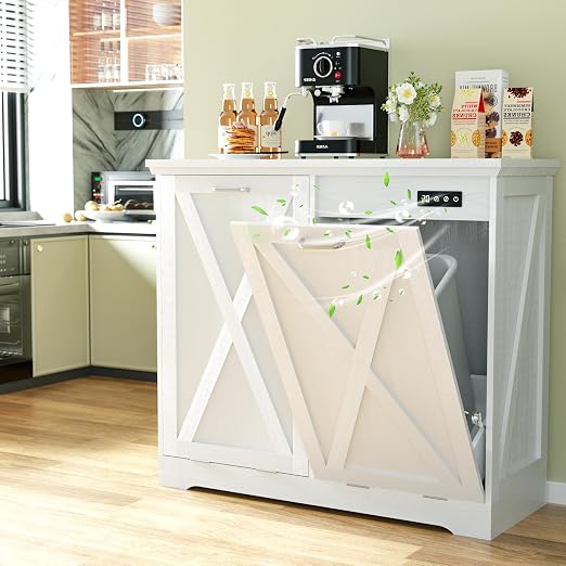 Betterhood Tilt Out Trash Can Cabinet, Hidden Trash Bin by Betterhood
