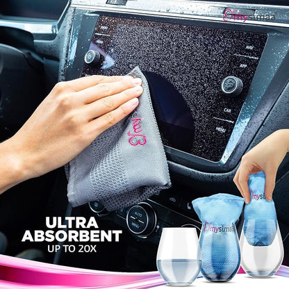 mysimaa XL Lint Free Microfiber Cloth, Glass & Window Cleaning Cloths - Image 3