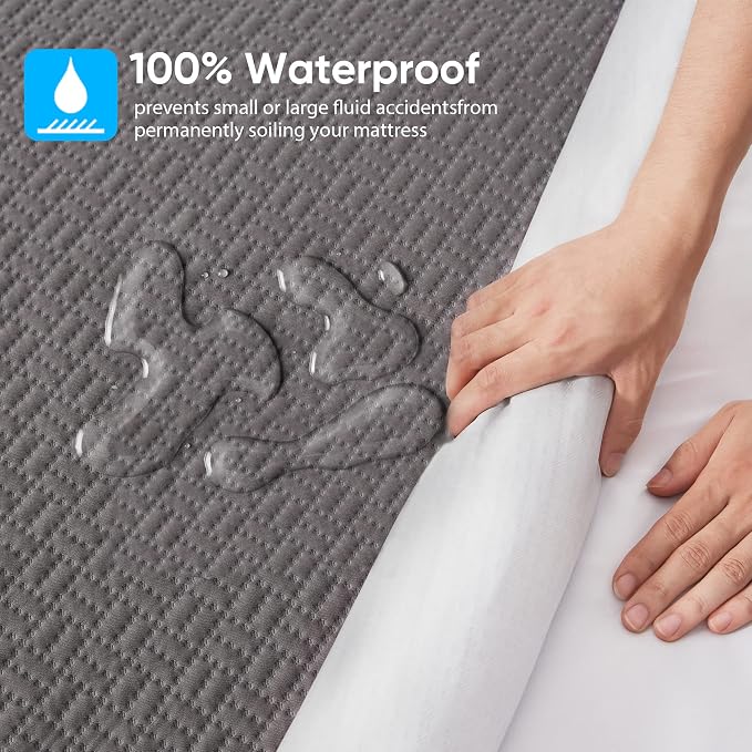 Hanherry 100% Waterproof Mattress Protector Twin XL Size - Image 3
