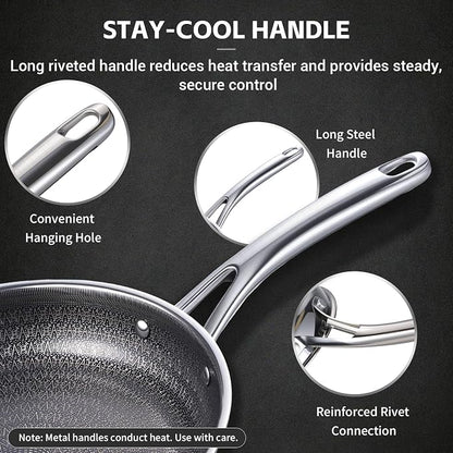 Ammeloo Hybrid Tri-Ply Stainless Steel Frying Pan Set, Non Stick Frying Pans - Image 9
