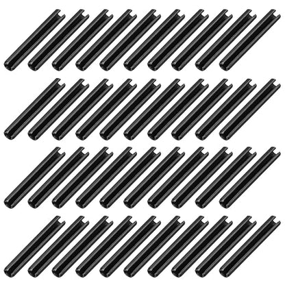 MECCANIXITY 60Pcs Slotted Split Roll Pins 1/5 Inch Dia. 1-2/5 Inch Length 65Mn by MECCANIXITY