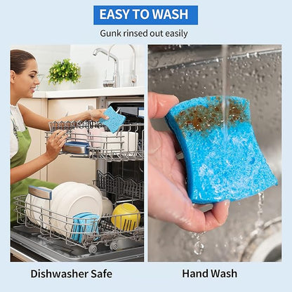 HOMERHYME Non-Scratch Cellulose Scrub Sponges 24 Pack, Kitchen Sponge - Image 5