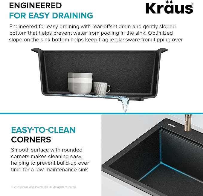 KRAUS Bellucci 25-inch Granite Workstation Drop In Top Mount Single Bowl Kitchen Sink in Metallic Grey with Accessories, KGTW12-25MGR