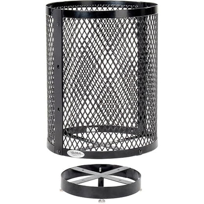 Global Industrial Outdoor Diamond Steel Trash Can - Image 4