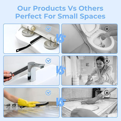 Crevice Cleaning Brush, Hard-Bristled Gap Scrub Brush, Toilet Gap Cleaning - Image 5