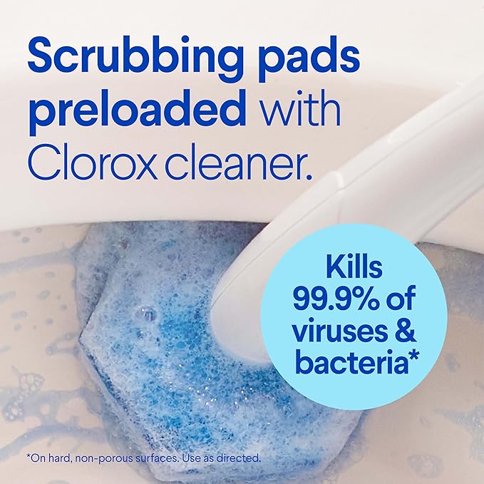 CLOROX ToiletWand Toilet Bowl Cleaner- Toilet Brush, Storage Caddy and 16 - Image 2