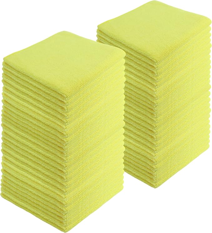 Microfiber Cleaning Cloths, 240 Pack, All-Purpose, Highly Absorbent, Washable by JDHomease