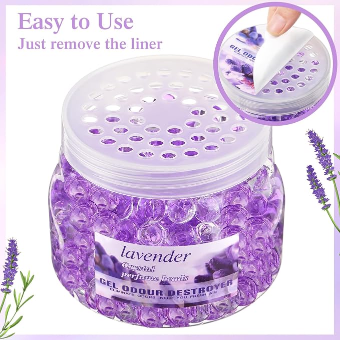 9 Pack Odor Eliminator Gel Beads Bulk 10 Ounces Air Freshener Gel Beads Odor - Image 2