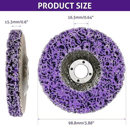 WICHEMI 10 Pack 4'' x 5/8'' Strip Discs Rust Remover Paint Stripping Wheel - Image 5