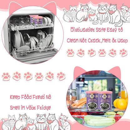 Uiifan Cat Food Lid Cat Food Can Covers Lids 8 Pcs Pet Can Supplies Set 5 - Image 6