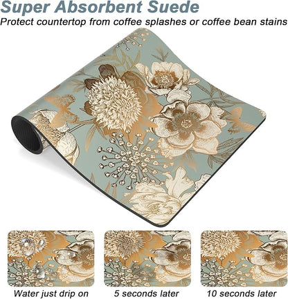 Rnivvi Coffee Mat, Hide Stain Rubber Backed Absorbent Dish Drying Pad - Image 3