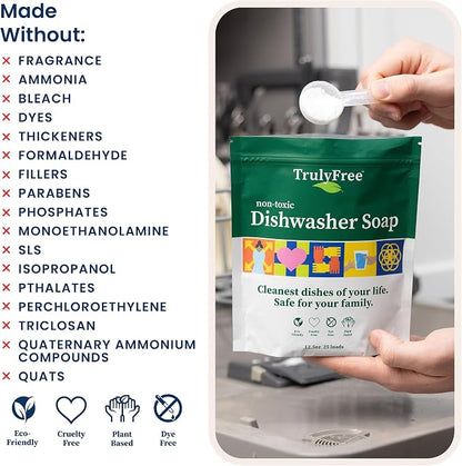 Truly Free Dishwasher Detergent Powder | Natural Dish Detergent, Dishwasher - Image 5