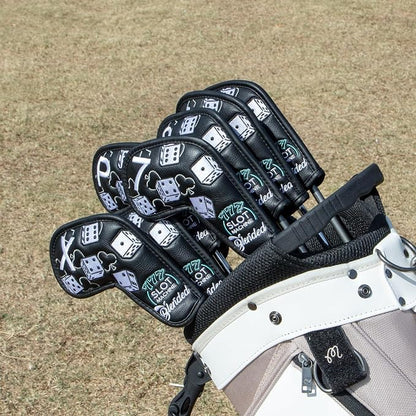 Golf Iron Covers Lucky 777 Golf Iron Headcover 10pcs Synthetic Leather Golf - Image 7