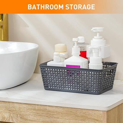 Plastic Storage Baskets With Lid, Storage Bins - Image 9