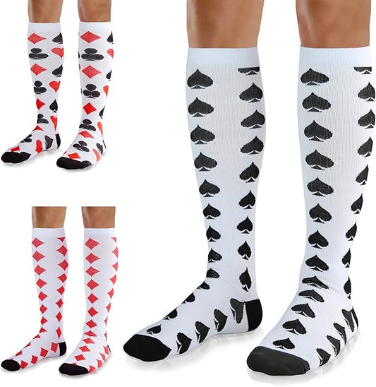 Medical Compression Socks for Women and Men 3 Pairs 20-30 mmHg Knee High Christmas Compression Stockings Circulation Best for Running Athletic Nurses