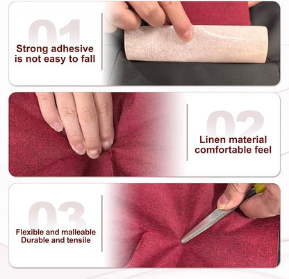 PATIKIL 70x4.4 Inch Linen Repair Tape, Repair Fabric Patch Self Adhesive Couch - Image 6