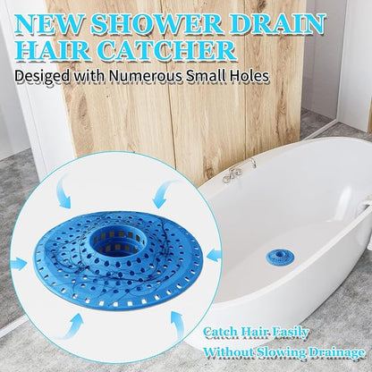 Shower Hair Drain Catcher, Silicone Bathtub Drain Hair Catcher Strainer - Image 2