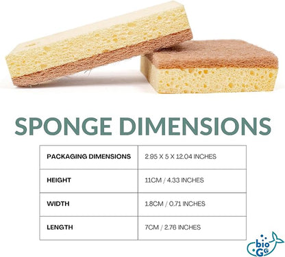 bioGo 24 Pack Biodegradable Kitchen Sponges - Image 6