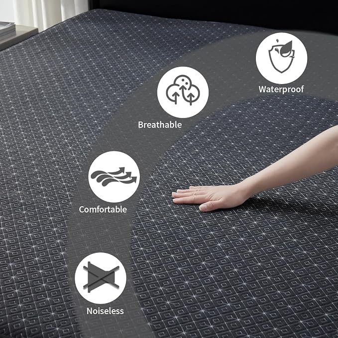BEDLORE Full Size Mattress Protector, Waterproof Noiseless Mattress Cover - Image 2