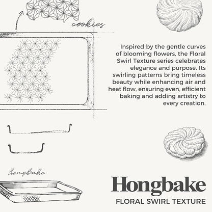 HONGBAKE Nonstick Baking Sheet Pan Set of 3, Cookie Sheets - Image 3