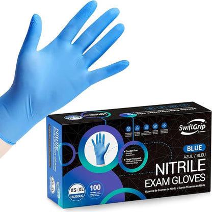 Disposable Nitrile Exam Gloves, Nitrile Gloves Disposable Latex Free, Medical by SwiftGrip