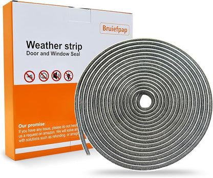 39.4FT Brush Weather Stripping, Neat Pile Self Adhesive Seal Strip by Bruiefpap