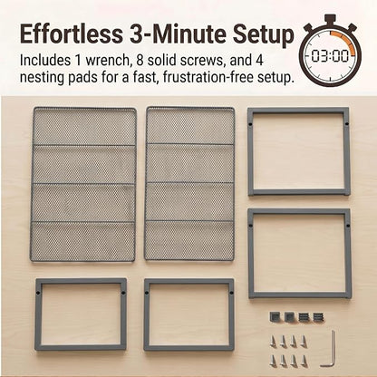 Set of 2 Cabinet Organizers 16.1''W 44 LBS Load Capacity Heavy Duty Kitchen - Image 7